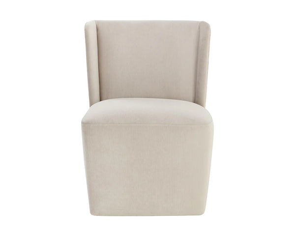 AMITA WHEELED DINING CHAIR
