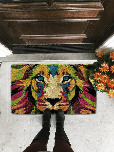 ABSTRACT LION DOORMAT