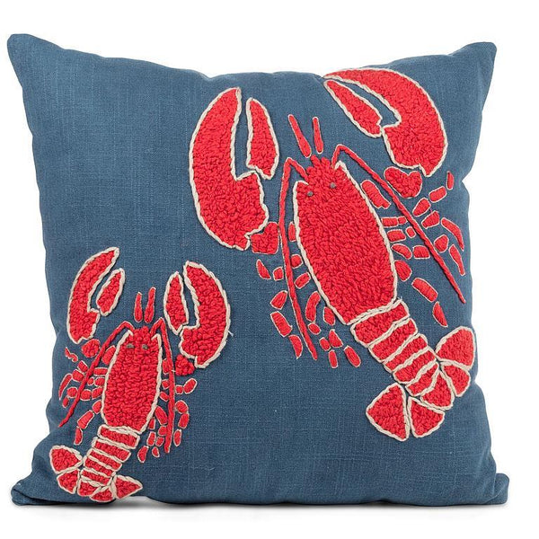 EMBROIDERED LOBSTER PILLOW