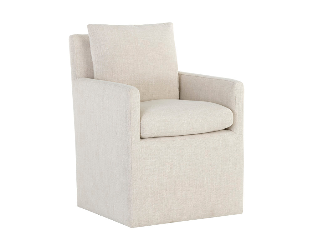 GLENROSE WHEELED DINING CHAIR