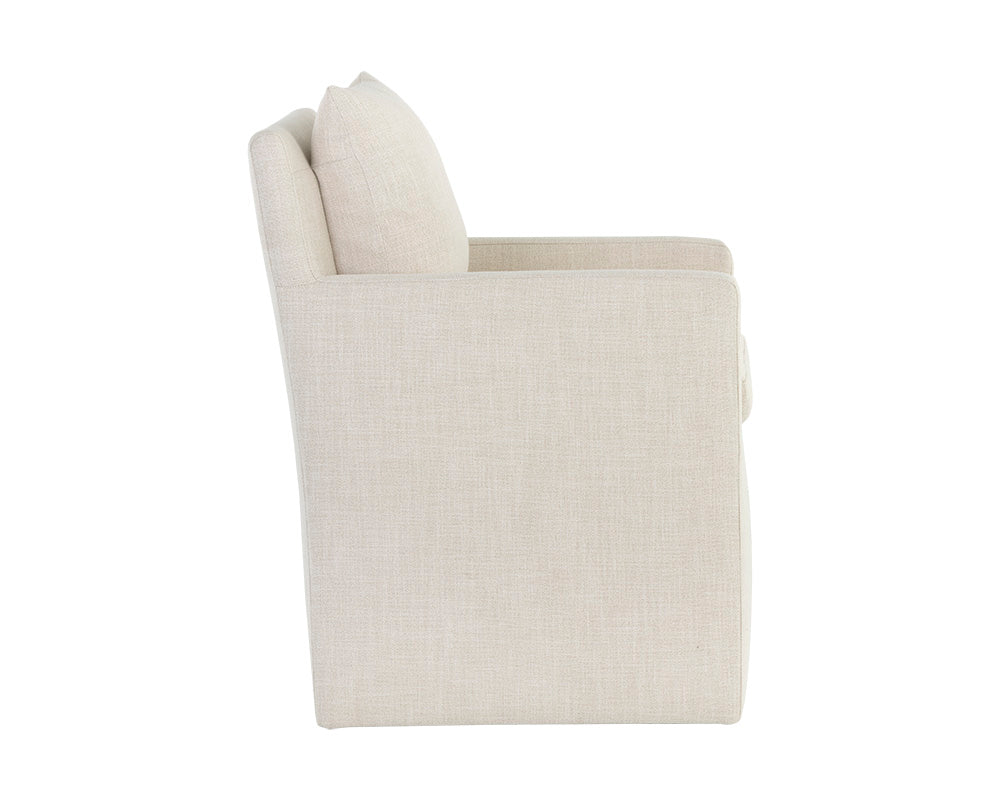GLENROSE WHEELED DINING CHAIR