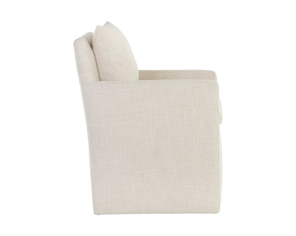 GLENROSE WHEELED DINING CHAIR