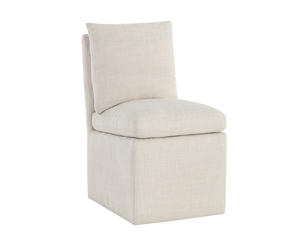 GLENROSE WHEELED DINING CHAIR