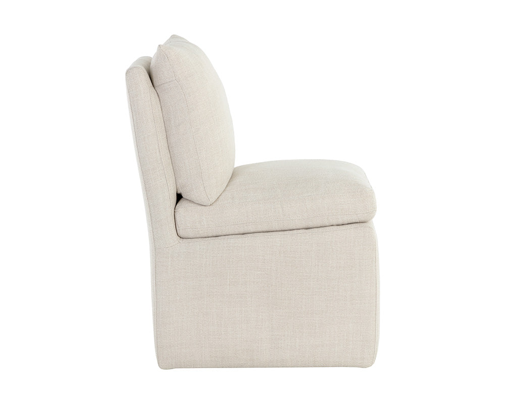 GLENROSE WHEELED DINING CHAIR