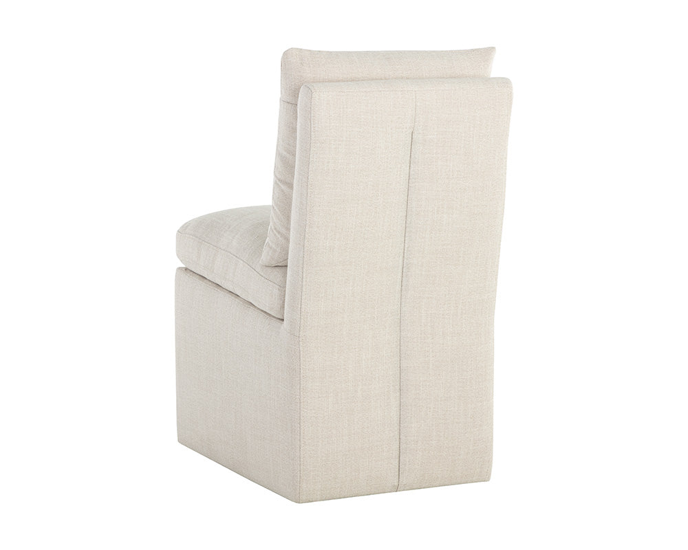 GLENROSE WHEELED DINING CHAIR