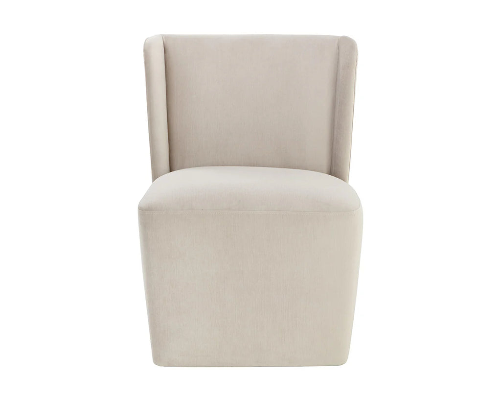 AMITA WHEELED DINING CHAIR
