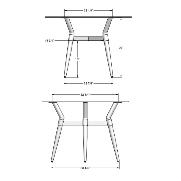 LINK ROUND  GLASS DINING TABLE