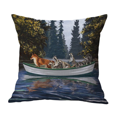 ANIMALS IN BOATS ON WATER