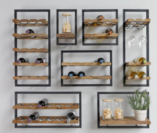 D-BODHI DOUBLE SHELF MEATL FRAME WALL BOX