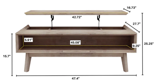 GIA LIFT TOP COFFEE TABLE