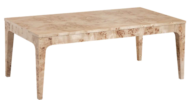 MAPPA LIGHT BURL COFFEE TABLE
