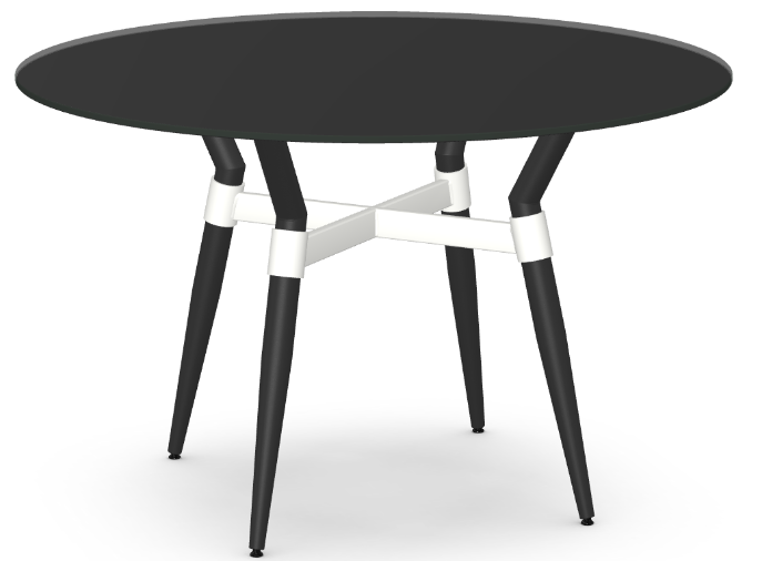 LINK ROUND  GLASS DINING TABLE