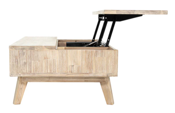 GIA DRIFTWOOD  LIFT TOP COFFEE TABLE