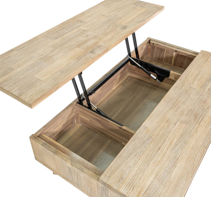 GIA DRIFTWOOD  LIFT TOP COFFEE TABLE