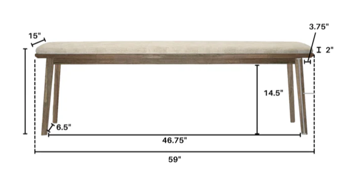WEST DINING BENCH