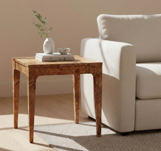 MAPPA DARK BURL SIDE TABLE