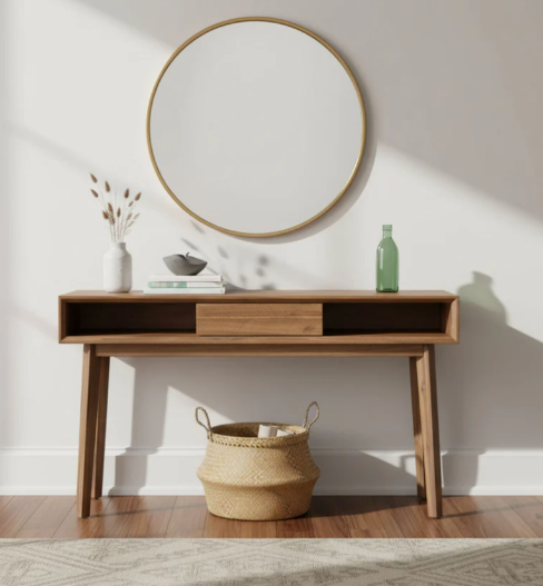 GIA WARM PECAN CONSOLE TABLE