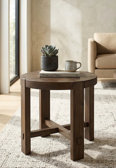 ABSTRACT SIDE TABLE