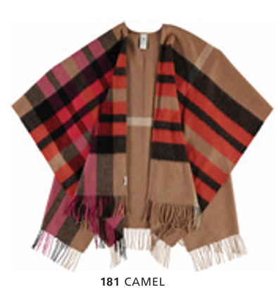 FRAAS PLAID WOOL RUANA-680100