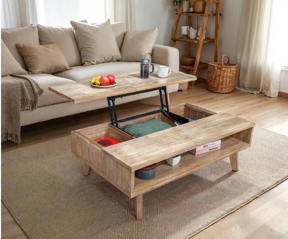 GIA DRIFTWOOD  LIFT TOP COFFEE TABLE