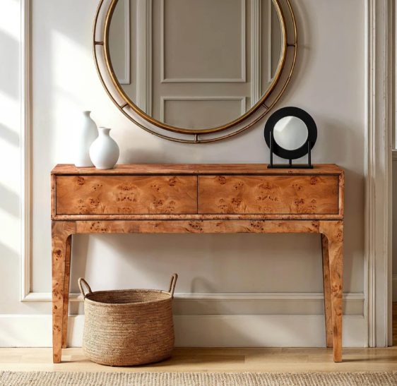 MAPPA DARK BURL CONSOLE TABLE