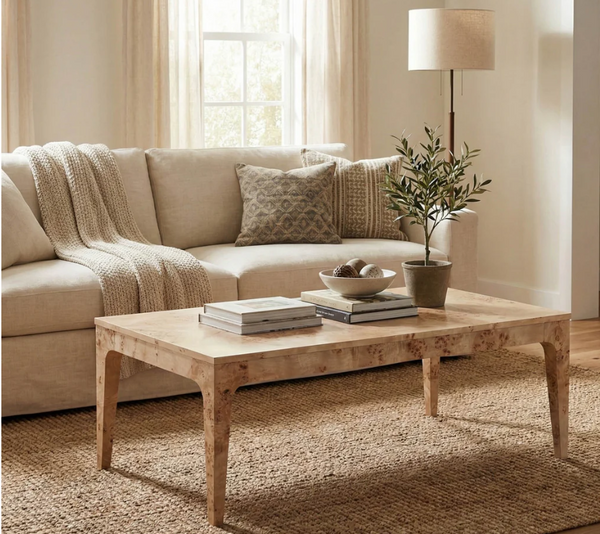 MAPPA LIGHT BURL COFFEE TABLE