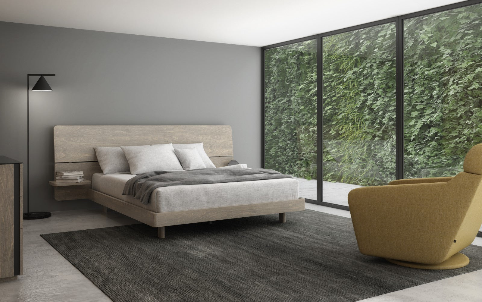 ALMA BED WITH BUILT IN NIGHT STANDS