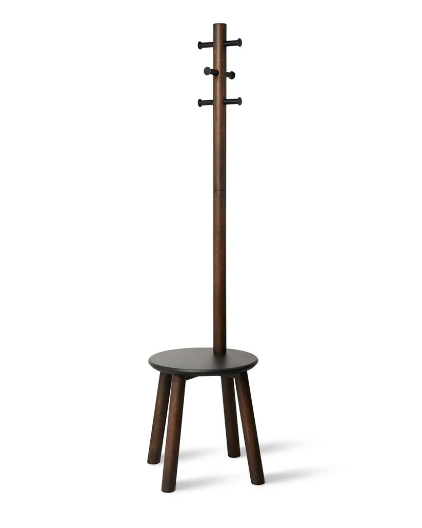 PILLAR STOOL AND COAT RACK
