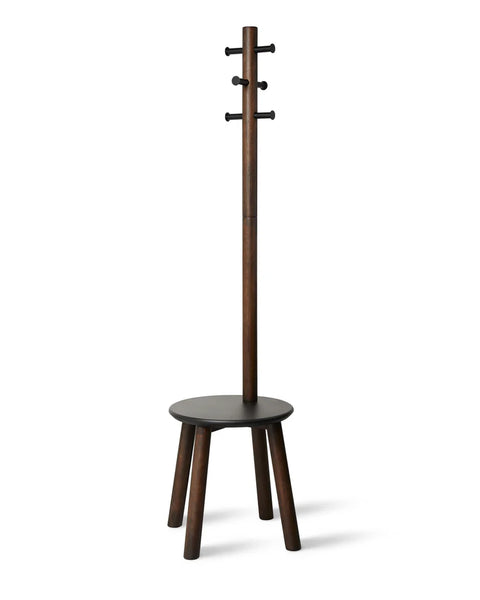 PILLAR STOOL AND COAT RACK