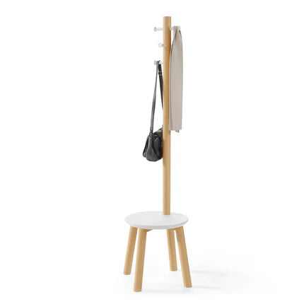 PILLAR STOOL AND COAT RACK