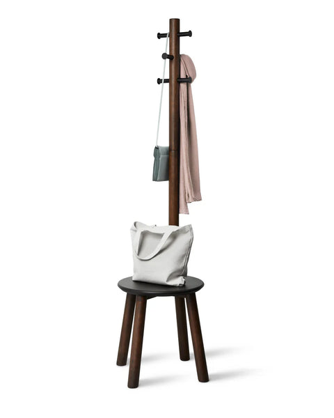 PILLAR STOOL AND COAT RACK