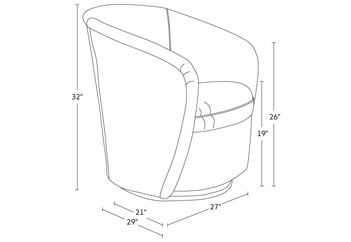 RUBY SWIVEL TUB CHAIR