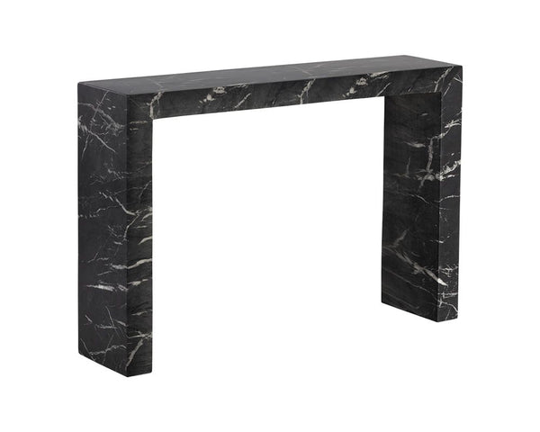 AXLE MARBLE LOOK CONSOLE TABLE