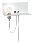PLUG IN WALL SHELF W/ USB CHARGER