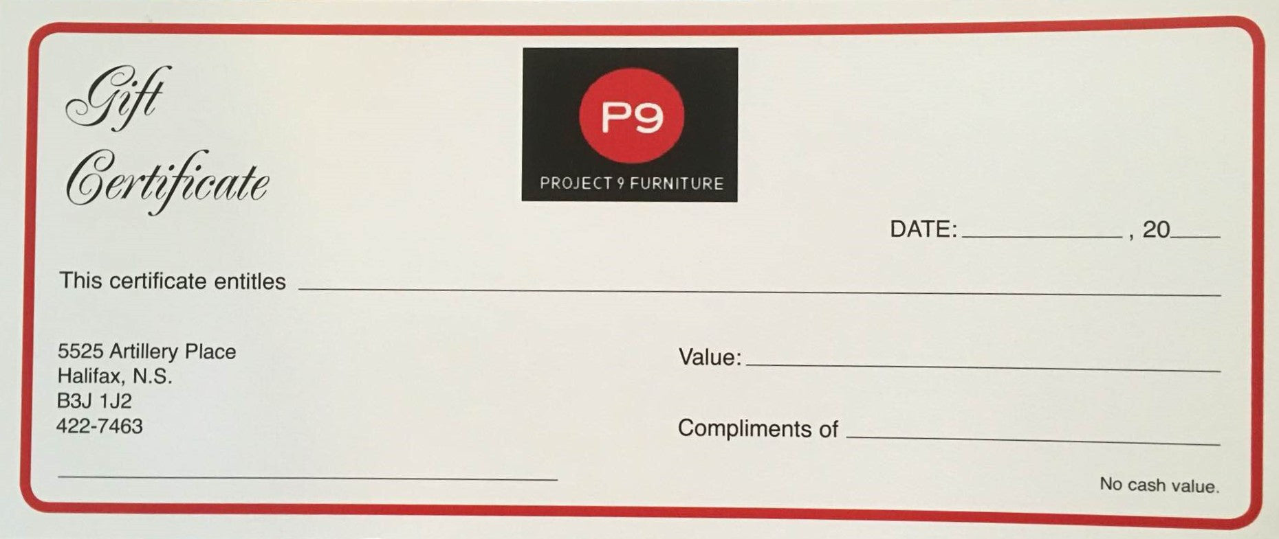 Gift Certificate